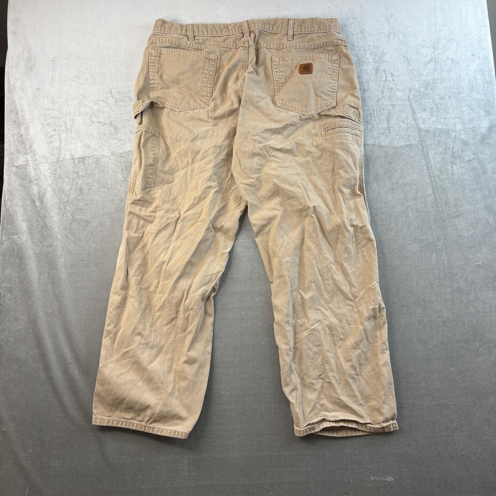 Carhartt Relaxed Fit Cargo Work Pants Tattered Beige Utility Pants 40x30